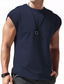 abordables Camisetas casuales de hombre-Hombre Camiseta Camiseta superior Plano Cuello Barco Calle Vacaciones Correas Ropa Moda Design Básico