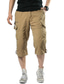 cheap Cargo Shorts-Men&#039;s Capri Cargo Shorts Cargo Shorts Shorts Capri Pants Pocket Plain Comfort Breathable Outdoor Daily Going out Fashion Casual Black Brown