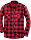 cheap Overshirts-Men&#039;s Shirt Overshirt Red Green Gray Long Sleeve Plaid Lapel Spring &amp;  Fall Outdoor Daily Clothing Apparel Pocket