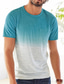 billige Casual T-skjorter for menn-Herre T skjorte T-skjorte Gradert Crew-hals Gate Feriereise Kort Erme Klær Mote Designer Grunnleggende