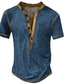ieftine Tricouri casual pentru bărbați-Bărbați Tricou Cămașă Henley Waffle Mată Stil Nautic Casual Zilnic Fără manșon Imprimeu Îmbrăcăminte Misto Casual
