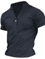abordables T-shirts décontractés pour hommes-Homme T shirt Tee Chemise Henley Shirt T-shirt Plein Henley Plein Air Vacances Manches courtes Vêtement Tenue Mode Design basique