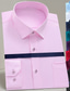 economico Camicie da vestito-Per uomo Camicie Rosa chiaro Nero Bianco Manica lunga Liscio Collo ripiegabile Primavera &amp; Autunno Ufficio / Business Attività commerciale Abbigliamento