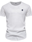 billige Casual T-shirts til mænd-Herre Henley-skjorte Tee Top Vanlig Henley Gade Ferierejse Kort Ærme Knap Tøj Mode Designer Basale