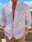 preiswerte Hawaiihemden-Herren Hemd Grafik-Drucke Blätter Ständer Rosa Blau Purpur Grün Outdoor Strasse Langarm Bedruckt Bekleidung Modisch Designer Brautkleider schlicht Komfortabel
