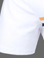 billiga klassisk polo-Herr POLO Shirt Golftröja Ledigt Helgdag Kavajslag Klassisk Kortärmad Mode Grundläggande Färgblock Knapp Sommar Normal Vit Rosa Mörk marin Blå POLO Shirt
