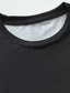 billige Casual T-shirts til mænd-Herre T-shirt Hældning Rund Hals Ferierejse I-byen-tøj Kort Ærme Tøj Mode Basale Afslappet