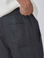 preiswerte Leinenhose-Herren Leinenhose Hose Hosen Sommerhosen Tasche Glatt Komfort Atmungsaktiv Outdoor Täglich Ausgehen Leinen / Baumwoll Mischung Modisch Brautkleider schlicht Schwarz Weiß