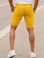 billiga chinoshorts för män-Herr Shorts Chino Shorts Ficka Rutig Rand Komfort Andningsfunktion Företag Dagligen Mode Ledigt Svart Gul