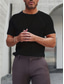 abordables Camisetas casuales de hombre-Hombre Camiseta Camiseta superior Plano Cuello Barco Calle Vacaciones Mangas cortas Punto Ropa Moda Design Básico