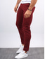 tanie Chinosy-Męskie Typu Chino Spodnie chinosy Kieszeń Geometria Komfort Oddychający Biznes Codzienny Mieszanka bawełny Moda Codzienny Czarny Wino