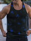 cheap Gym Tank Tops-Men&#039;s Tank Top Vest Top Undershirt Sleeveless Shirt Tie Dye Pit Strip Crew Neck Outdoor Going out Sleeveless Knitted Clothing Apparel Fashion Designer Muscle