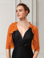 cheap Wedding Guest Wraps-Half Sleeve Shrugs Chiffon Wedding / Party / Evening Women&#039;s Wrap With Cascading Ruffles/Wedding Guest dress to impress