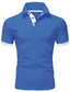 voordelige klassieke polo-Voor heren T-shirt POLO Shirt Golfshirt Strijkijzer Casual Zacht Ademend Korte mouw Appel Groen Goudgeel Meerblauw Zwart Wit Roze Effen Kleur Effen Grote maten Strijkijzer Straat Casual Kleding