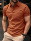 tanie klasyczna koszulka polo-Męskie Koszulka polo Koszula golfowa Codzienny Święto Klapa Krótki rękaw Moda Podstawowy Równina Klasyczny Lato Regularny Czarny Zieleń wojskowa Granatowy Pomarańczowy Szary Koszulka polo