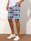 cheap Chino Shorts-Men&#039;s Shorts Chino Shorts Bermuda shorts Work Shorts Elastic Waist Straight Leg Grid / Plaid Comfort Short Formal Office Work 100% Cotton Fashion Streetwear Yellow Pink