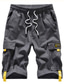 cheap Cargo Shorts-Men&#039;s Cargo Shorts Casual Shorts Flap Pocket Plain Comfort Breathable Outdoor Daily Going out 100% Cotton Fashion Casual Black Khaki