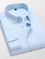 cheap Dress Shirts-Men&#039;s Shirt Solid Color Solid Colored Button Down Collar Light Pink White Royal Blue Blue Light Blue non-printing Work Daily Long Sleeve Clothing Apparel Cotton Basic Business