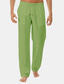 levne plátěné kalhoty-pánské ležérní kalhoty sportovní jednoduché rovné kalhoty s kapsami pohodlné bavlněné prodyšné outdoorové volné denní kalhoty jednobarevné elastický pas stahovací šňůrka armyzelená žlutá šedá zelená