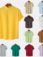 levne pánské neformální košile-Pánské Košile Letní košile Plážová košile Tričko Henley Černá Bílá Žlutá Krátký rukáv Bez vzoru Henley Léto Ležérní Denní Oblečení