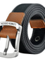 abordables Cinturones de hombre-Hombre Cinturón de lona Hebilla de marco Negro 1 # Negro Lona Legierung Raya Plano Exterior Deportes