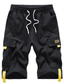 cheap Cargo Shorts-Men&#039;s Cargo Shorts Casual Shorts Flap Pocket Plain Comfort Breathable Outdoor Daily Going out 100% Cotton Fashion Casual Black Khaki