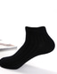 voordelige heren sokken-Voor heren 2 paar Enkelsokken Lage Sokken Zwart Wit Kleur Effen Alledaagse kleding Vakantie Weekend Medium Zomer Lente &amp; Herfst Stijlvol Casual