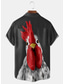 tanie Koszule hawajskie-Męskie Koszula Koszula hawajska Kwiaty Wzory graficzne Papuga Flaga Ameryki Turcja Wieczorne Czarny Żółty Czarny / Czerwony Królewski błękit Niebieski Na zewnątrz Ulica Krótkie rękawy Nadruk Odzież