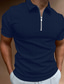 voordelige klassieke polo-Voor heren POLO Shirt Golfshirt Bloemig Strijkijzer Bruin Marineblauw Wit Zwart 3D-afdrukken Casual Dagelijks Korte mouw Vetoketju Afdrukken Kleding Modieus Ontwerper Casual Ademend / Sport