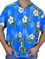 billiga Tropiska skjortor-Herr Hawaii skjorta Knapp upp skjorta Sommarskjorta Casual skjorta Lägerskjorta Grafisk Blommig Nedvikt Rodnande Rosa Rubinrött Blå Purpur Orange Ledigt Dagligen Kortärmad Button-Down Mönster Kläder
