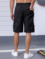 cheap Cargo Shorts-Men&#039;s Cargo Shorts Casual Shorts Pocket Plain Comfort Breathable Outdoor Daily Going out Cotton Blend Fashion Casual Black Navy Blue