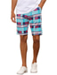 cheap Chino Shorts-Men&#039;s Shorts Chino Shorts Bermuda shorts Work Shorts Elastic Waist Straight Leg Grid / Plaid Comfort Short Formal Office Work 100% Cotton Fashion Streetwear Yellow Pink