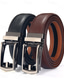 رخيصةأون أحزمة الرجال-رجالي حزام من الجلد حزام السقاطة جلد البقر رجعي تقليدي سهل أسود كوفي مناسب للبس اليومي مناسب للخارج عطلة نهاية الاسبوع