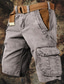 billige Cargoshorts-Herre Shorts med lommer Shorts Trekking-shorts Multi lomme Vanlig Påførelig Korte udendørs Daglig Designer Afslappet Sort militærgrøn