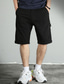cheap Cargo Shorts-Men&#039;s Cargo Shorts Casual Shorts Pocket Plain Comfort Breathable Outdoor Daily Going out 100% Cotton Fashion Casual Black Khaki