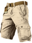 billige Cargoshorts-Herre Shorts med lommer Shorts Trekking-shorts Multi lomme Vanlig Påførelig Knælængde udendørs Afslappet Daglig 100 % bomuld Sport Mode Sort Gul
