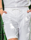 abordables Shorts décontractés-Homme Short Short en lin Short d&#039;été Cordon Taille elastique Multi poche Plein Confort Respirable Extérieur du quotidien Sortie Mode Décontractées Noir Blanche