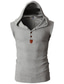 cheap Men&#039;s Casual T-shirts-Men&#039;s Tank Top Vest Top Undershirt Sleeveless Shirt Plain Hooded Outdoor Going out Sleeveless Button Clothing Apparel Fashion Designer Muscle