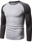 ieftine Tricouri casual pentru bărbați-Bărbați Tricou Tee Top Bloc Culoare Mânecă Raglan Stil Nautic Stradă Vacanță Manșon Lung Peteci Îmbrăcăminte Modă Designer De Bază