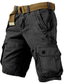 cheap Cargo Shorts-Men&#039;s Cargo Shorts Shorts Hiking Shorts Multi Pocket Plain Wearable Knee Length Outdoor Casual Daily 100% Cotton Sports Fashion Black Yellow