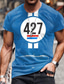 billige T-skjorter med 3D-trykk til herrer-Herre T skjorte Grafisk Bil Crew-hals Klær 3D-utskrift utendørs Daglig Kortermet Trykt mønster Mote Designer Årgang