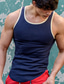 cheap Gym Tank Tops-Men&#039;s Gym Tank Top Workout Tank Stripe-Trim Sleeveless Tank Top Athletic Athleisure Breathable Moisture Wicking Soft Fitness Gym Workout Running Sportswear Activewear Solid Colored Black Pink Red