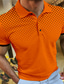 tanie klasyczna koszulka polo-Męskie Sportowa koszulka polo Koszulka polo Codzienny Święto Klapa Krótki rękaw Moda Podstawowy Groszki Guzik Lato Regularny Wino Biały Granatowy Pomarańczowy Szary Sportowa koszulka polo