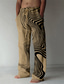 cheap Printed Pants-Men&#039;s Sweatpants Joggers Trousers Drawstring Elastic Waist 3D Print Graphic Prints Comfort Sports Outdoor Casual Daily Cotton Blend Streetwear Designer Khaki Gray Micro-elastic