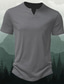 billige Casual T-shirts til mænd-Herre T-shirt Tee Top Vanlig V-hals Gade Ferierejse Kort Ærme Tøj Designer Basale Moderne Moderne