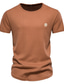 abordables Camisetas casuales de hombre-Hombre Henley Shirt Camiseta superior Plano Henley Calle Vacaciones Mangas cortas Botón Ropa Moda Design Básico