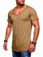 رخيصةأون قمصان رجالية عادية-التجارة الخارجية الصيف الجديدة للرجال قصيرة الأكمام تي شيرت الخامس الرقبة عارضة الرجال بلون تي شيرت الرجال