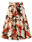 cheap Chiffon Skirts-Women&#039;s Skirt A Line Midi High Waist Skirts Chiffon Print Color Block Floral Daily Holiday Spring &amp; Summer Chiffon Elegant Summer Yellow Red Blue Orange