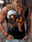 cheap Gym Tank Tops-Men&#039;s Tank Top Vest Top Sleeveless T Shirt for Men Graphic Animal Eagle V Neck Clothing Apparel 3D Print Sports Running Sleeveless 3D Print Designer Casual Muscle