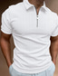 cheap Classic Polo-Men&#039;s Collar Polo Shirt Golf Shirt Floral Turndown Brown Navy Blue White Black 3D Print Casual Daily Short Sleeve Zipper Print Clothing Apparel Fashion Designer Casual Breathable / Sports